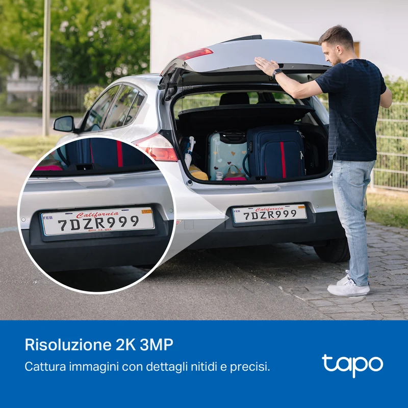 Tapo C410 Telecamera Wi-Fi Esterno a Batteria 2K 3MP, Visione Notturna a Colori, 4pz