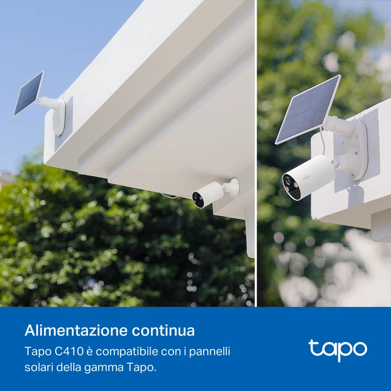 Tapo C410 Telecamera Wi-Fi Esterno a Batteria 2K 3MP, Visione Notturna a Colori
