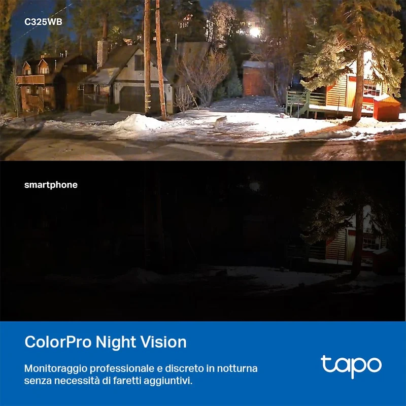 Tapo C325WB Telecamera WiFi Esterno 2K 4MP, ColorPro, WiFi/Ethernet