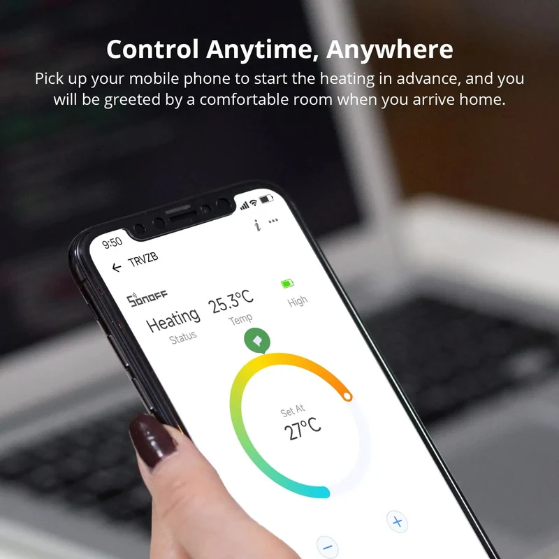 SONOFF TRVZB Zigbee Thermostatic Radiator Valve – Smart Heating Control via eWeLink App, Voice & Zigbee 3.0