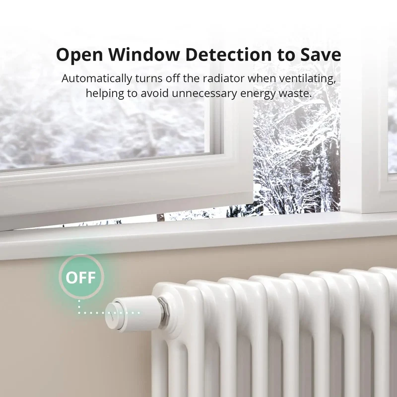 SONOFF TRVZB Zigbee Thermostatic Radiator Valve – Smart Heating Control via eWeLink App, Voice & Zigbee 3.0