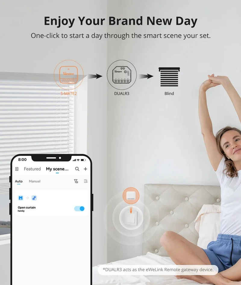 SONOFF S-MATE2 Extreme Switch Mate – Battery-Powered Local Control for Mechanical Switches