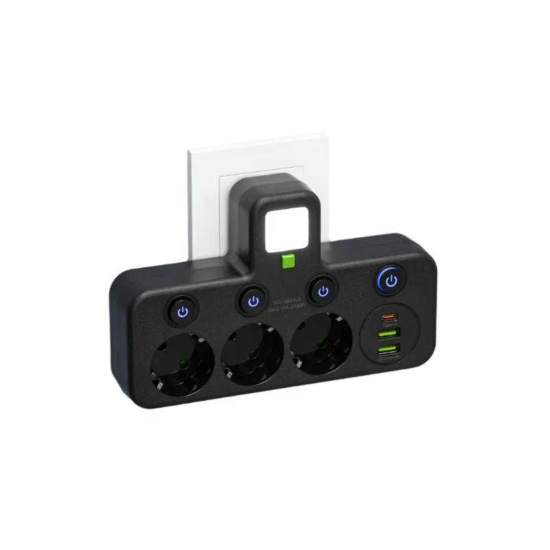 Multiprise Compacte 4 Prises et USB - Sécurisée et Polyvalente