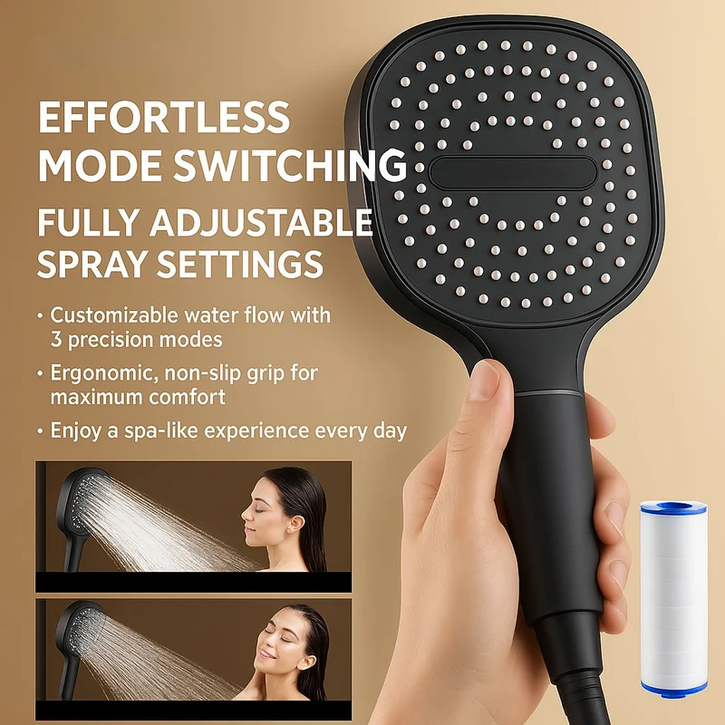 Pommeau de Douche Haute Pression avec Turbo Boost et Filtration
