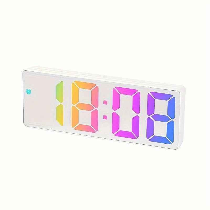 Mira – Réveil Digital LED Miroir Silencieux, Température & Détection Sonore