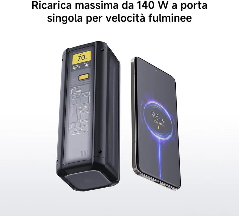 Xiaomi Xiaomi Powerbank HyperCharge 25000MAH 212W display Android/Apple Black
