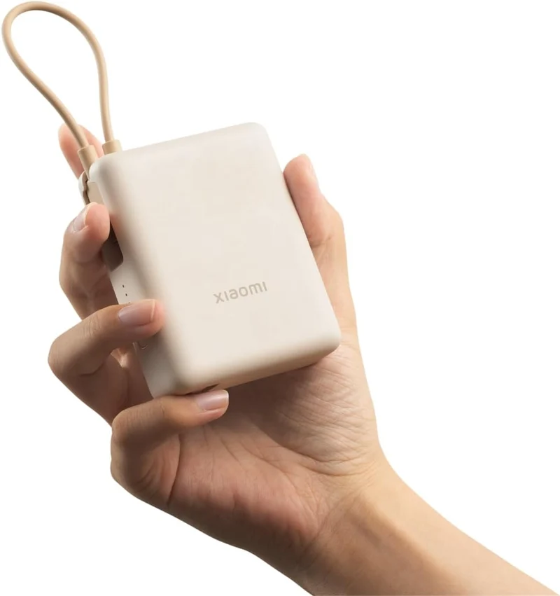 Xiaomi Powerbank 10000MAH 33W Cavo Integrato Usb-c Ricarica Rapida Iphone - Tan