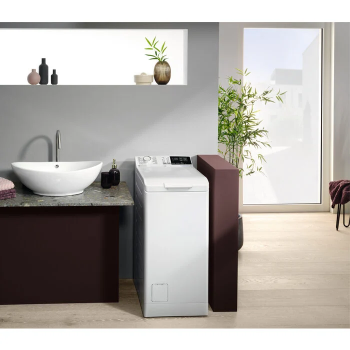 Electrolux EW6T437A Serie 600 Lavatrice A Carica Dall'alto Libera Installazione 7 Kg, 1251 Giri, SensiCare System, Eco Time Manager®, Anti-Allergy, Soft Opening, Classe A, Bianco