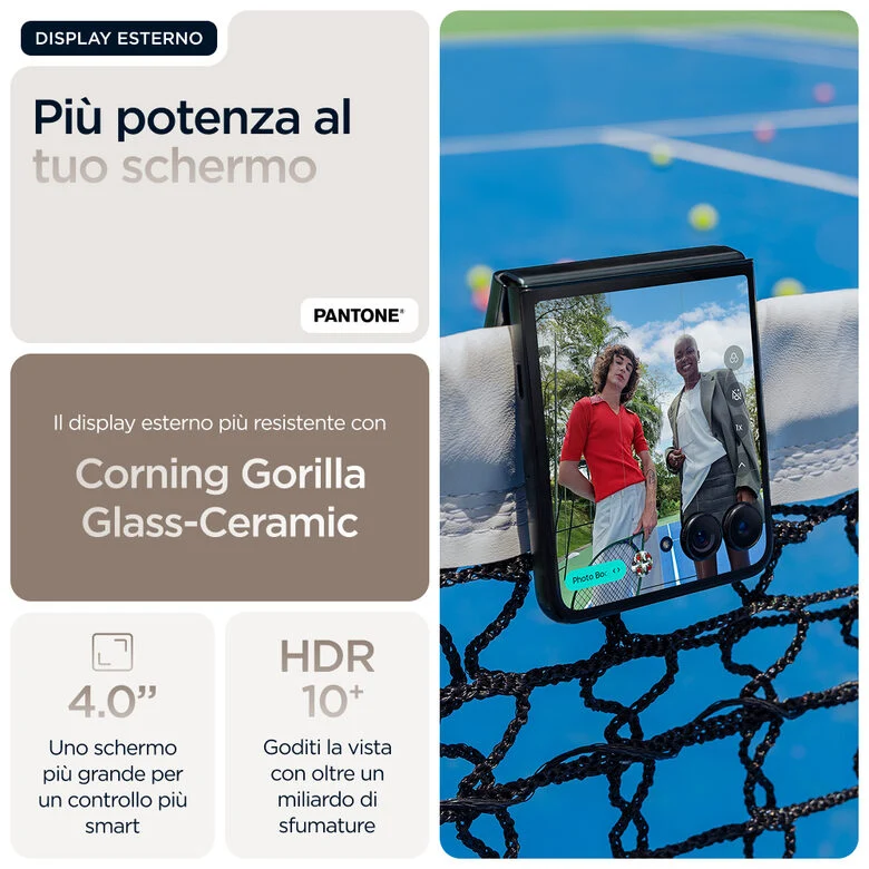 Motorola razr 60 Ultra con Moto AI (16/512GB, 50+50MP, selfie 50MP, display esterno 4.0" interno 7" pOLED 165Hz, Qualcomm Snapdragon 8 Elite, 4700mAh, 5G, Dual SIM, Android 15) PANTONE Mount