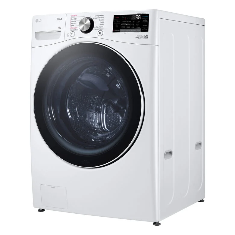 LG F0P3020TSWC Serie P3 Lavatrice XL A Libera Installazione 20 Kg, 1000 Giri, AI DD™, TurboWash 360, Lavaggio A Vapore, Wi-Fi, Classe B, Bianco