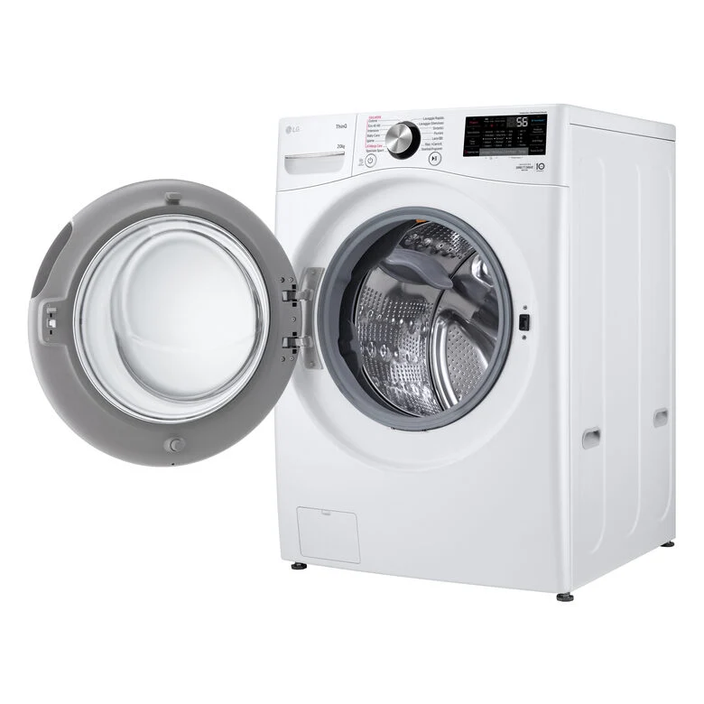 LG F0P3020TSWC Serie P3 Lavatrice XL A Libera Installazione 20 Kg, 1000 Giri, AI DD™, TurboWash 360, Lavaggio A Vapore, Wi-Fi, Classe B, Bianco