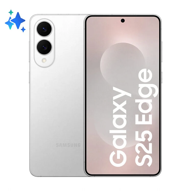 Samsung Galaxy S25 Edge, Smartphone AI, Display 6.7'' QHD+ Dynamic AMOLED 2X, Fotocamera 200MP, RAM 12GB, 512GB, 3.900 mAh, Titanium Silver
