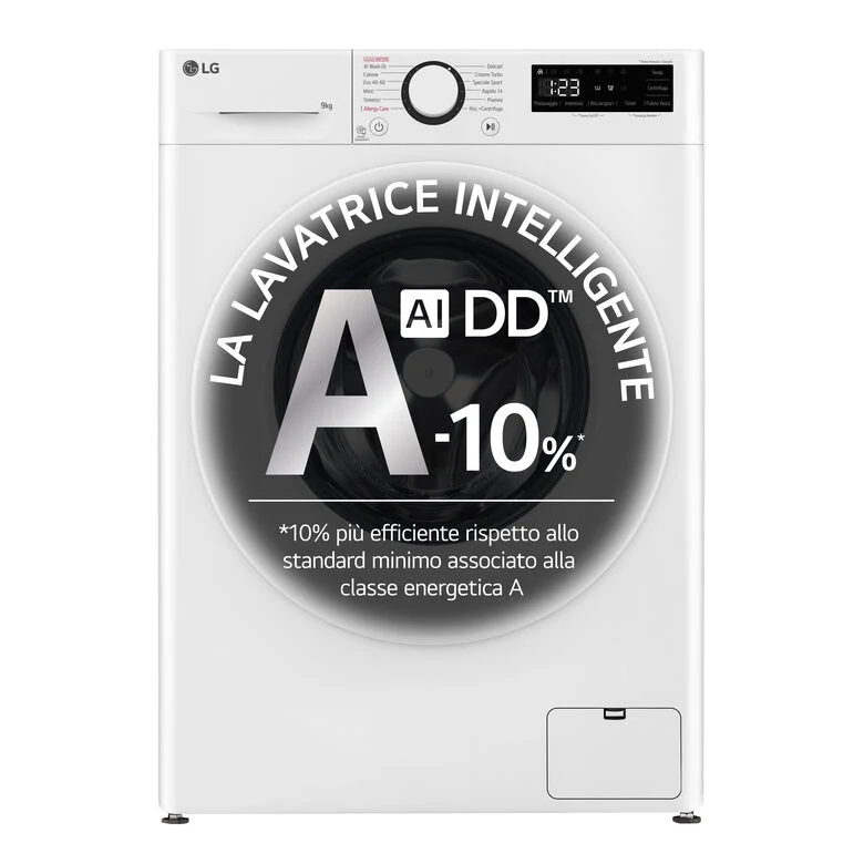 LG F2R3S08NSWW Lavatrice 8kg AI DD, Classe A-10%, 1200 giri, Vapore, AI Wash