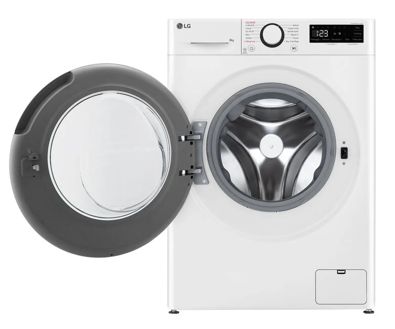 LG F2R3S08NSWW Lavatrice 8kg AI DD, Classe A-10%, 1200 giri, Vapore, AI Wash