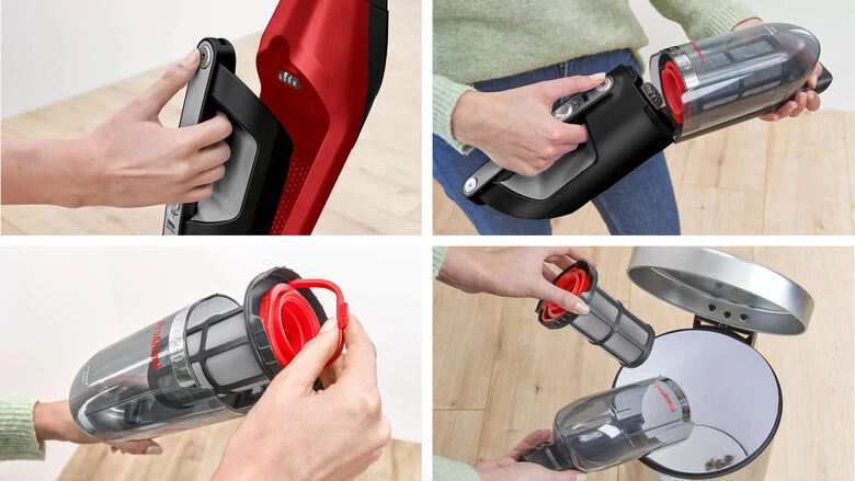 Bosch Serie 4 BBH3ZOO28 scopa elettrica Batteria Secco Senza sacchetto 0,4 L Nero, Rosso 2,15 Ah