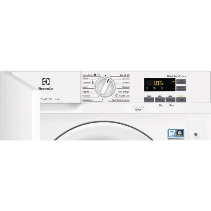 Electrolux EW7F572WBI Lavatrice a Incasso Caricamento frontale 7 kg 1151 Giri/min D Bianco