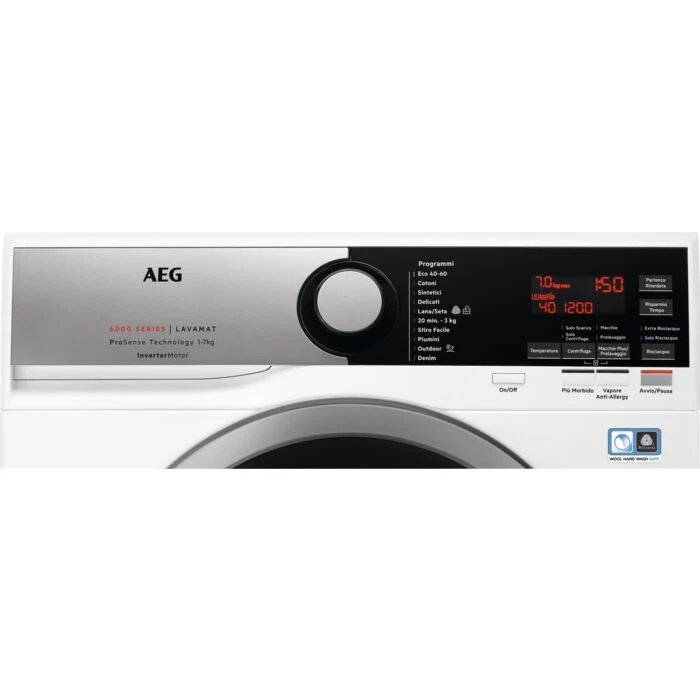 AEG L6SE74S lavatrice Caricamento frontale 7 kg 1351 Giri/min C Bianco