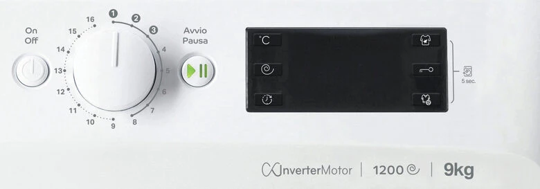 Indesit MTWE 91285 W IT lavatrice Caricamento frontale 9 kg 1200 Giri/min B Bianco