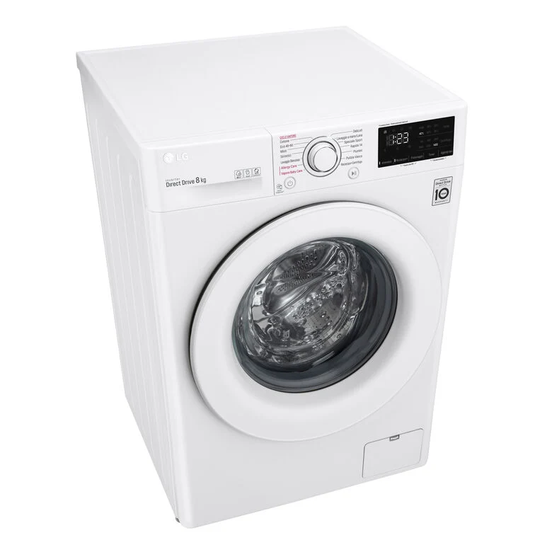 LG F4WV308S3B Lavatrice Intelligente AIDD 8kg Vapore 1400 Giri/min Carica frontale Classe B