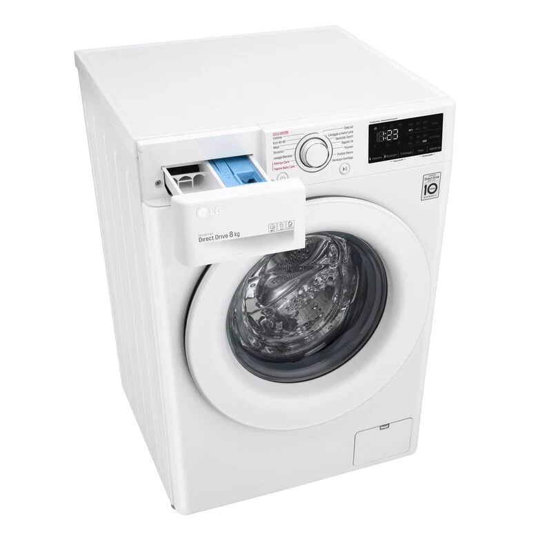 LG F4WV308S3B Lavatrice Intelligente AIDD 8kg Vapore 1400 Giri/min Carica frontale Classe B