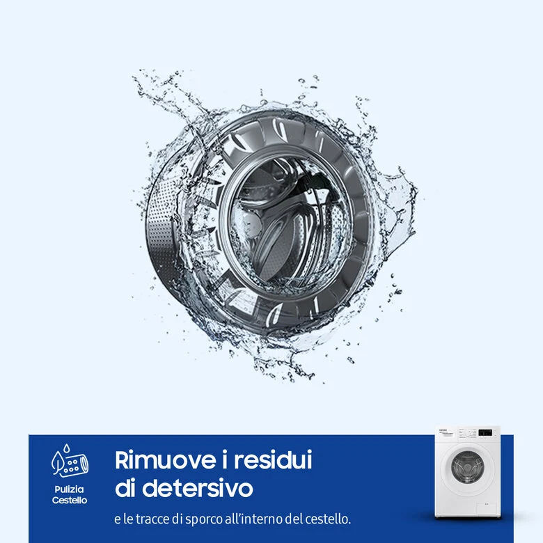 Samsung WW60A3120WE/ET lavatrice slim a caricamento frontale 6 kg Classe C 1200 giri/min, Porta bianca + Panel bianco