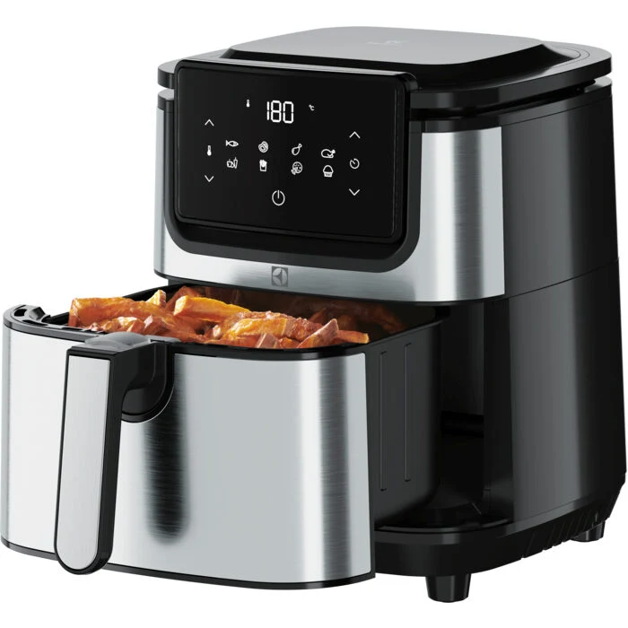 Electrolux E6AF1-4ST Singolo 4,5 L Indipendente 1500 W Friggitrice ad aria calda Nero, Acciaio inossidabile