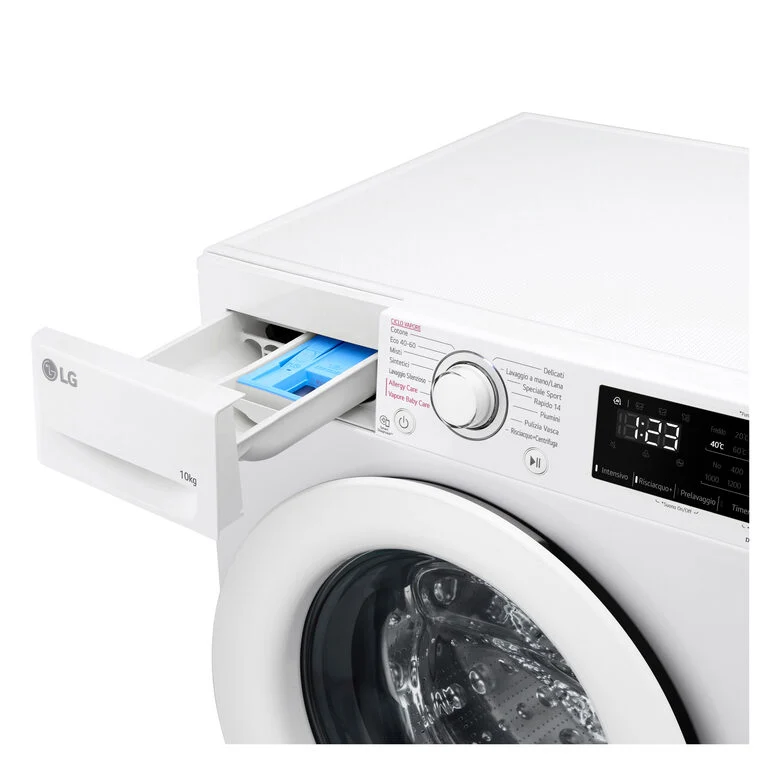LG F4WV309S3AA Lavatrice 9kg AI DD™, Classe A/A/A, 1400 giri, Lavaggio a vapore