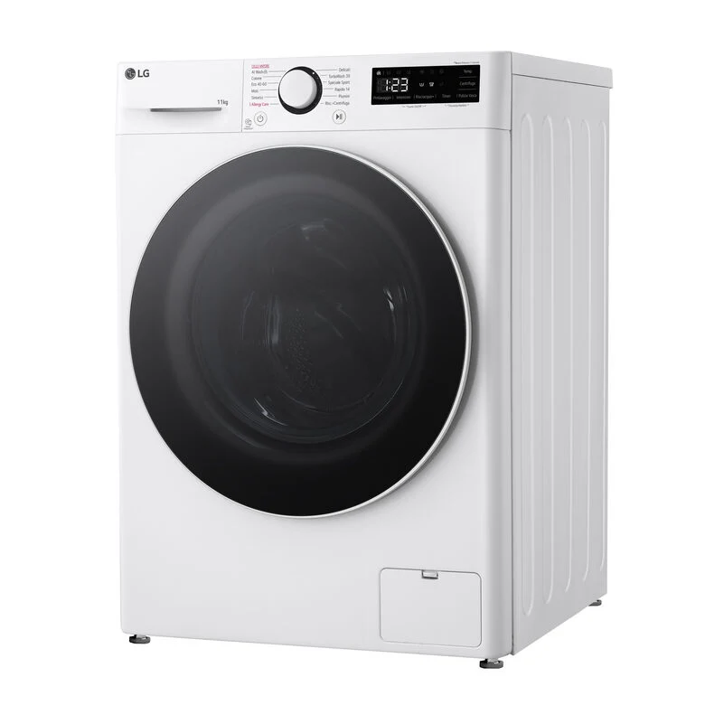 LG F4R5011TSWW Lavatrice 11kg AI DD, Classe A-10%, 1400 giri, TurboWash, Vapore