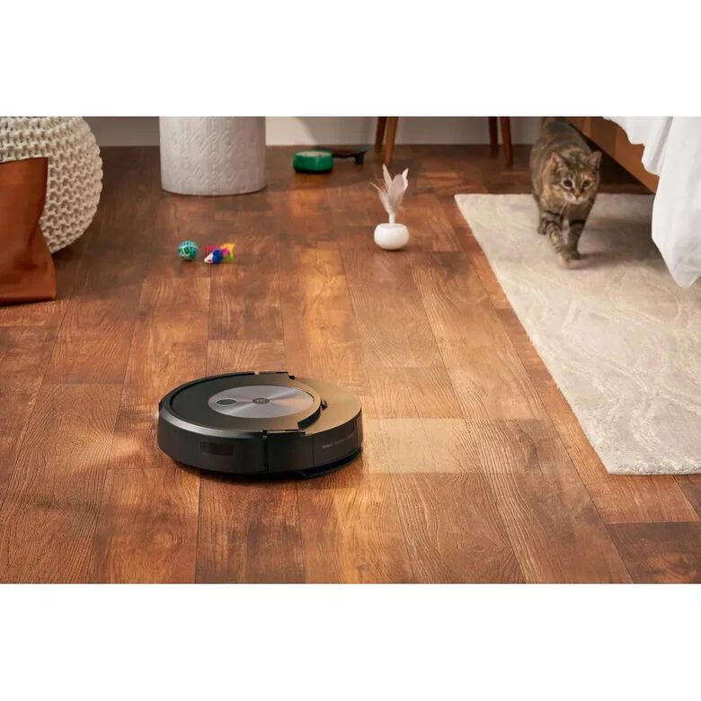 iRobot Roomba Combo j7 Aspirapolvere Robot Senza sacchetto Nero, Acciaio inossidabile