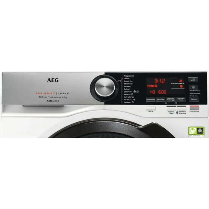 AEG L8FC96BQ lavatrice Caricamento frontale 9 kg 1600 Giri/min B Bianco