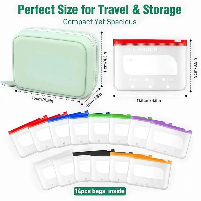 Portable Silicone Pill Pouch Organizer