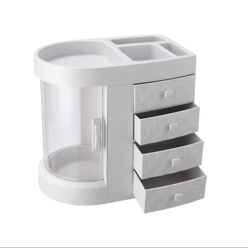 Rotating Makeup Organizer With Drawers