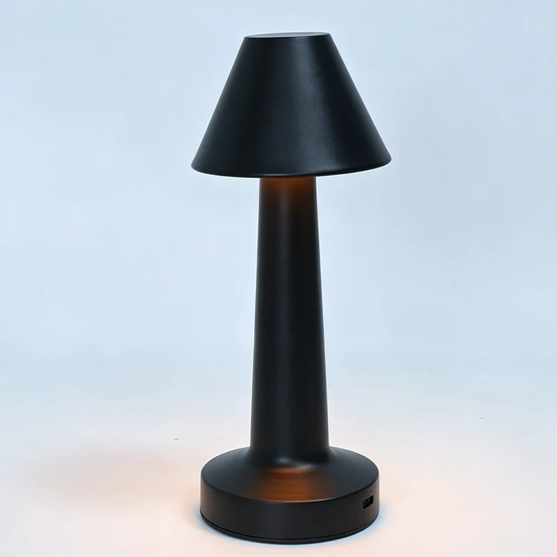 Rechargeable Black Table Lamp