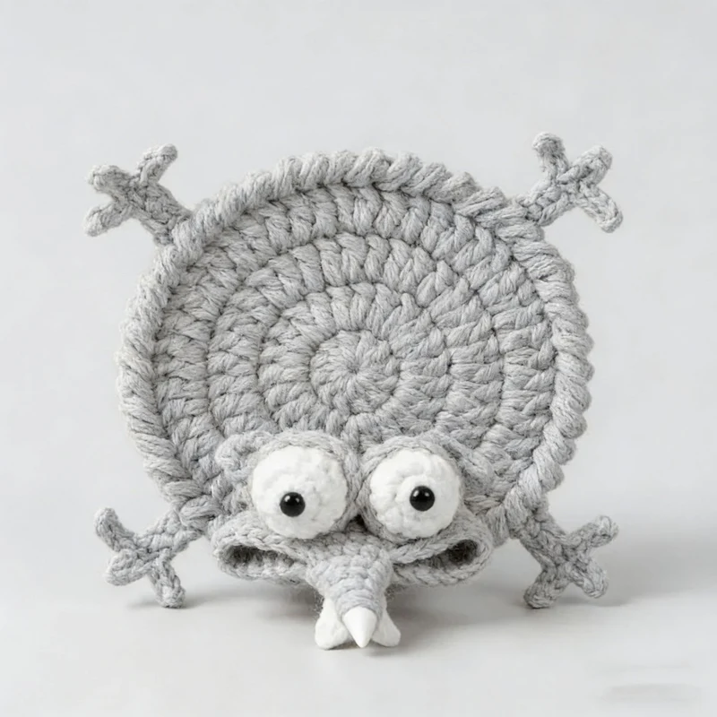 Crochet Mouse Drink Coaster