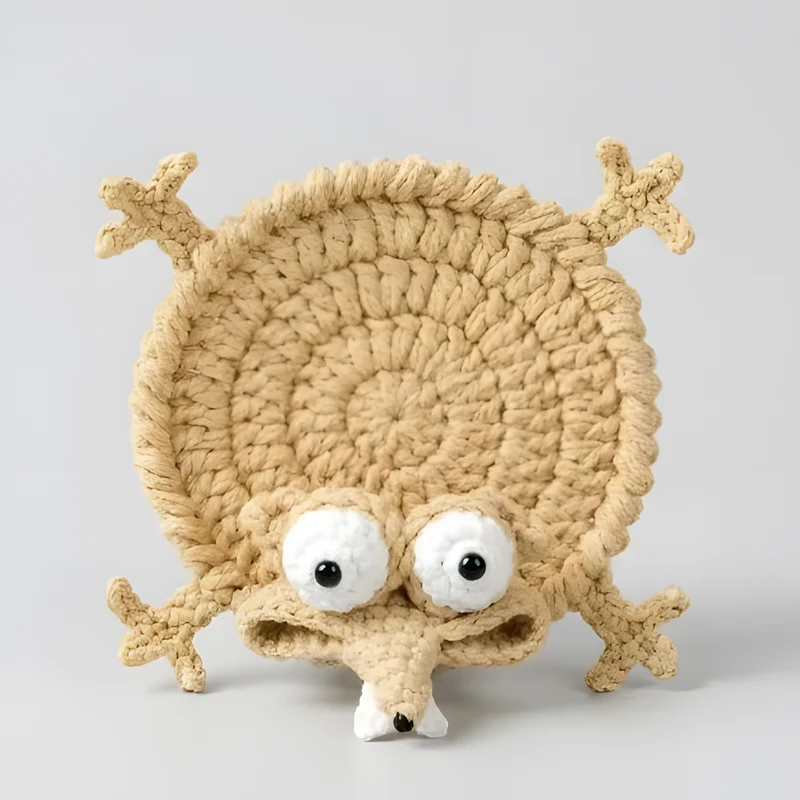 Crochet Mouse Drink Coaster