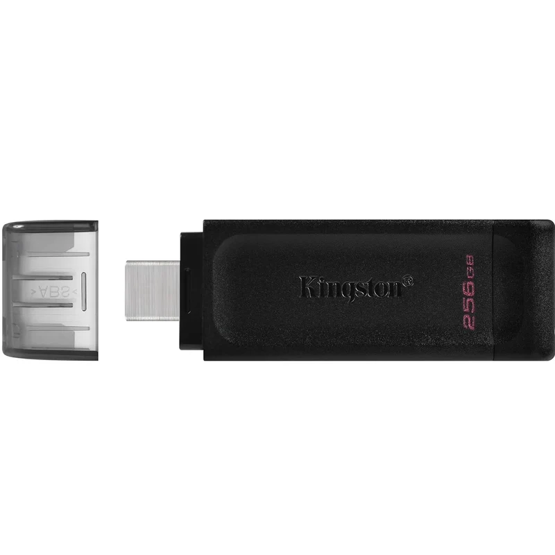 Kingston Pendrive 256GB DataTraveler USB-C 3.2 DT70/256GB Chiavetta Memoria Drive Flash Type C Nero