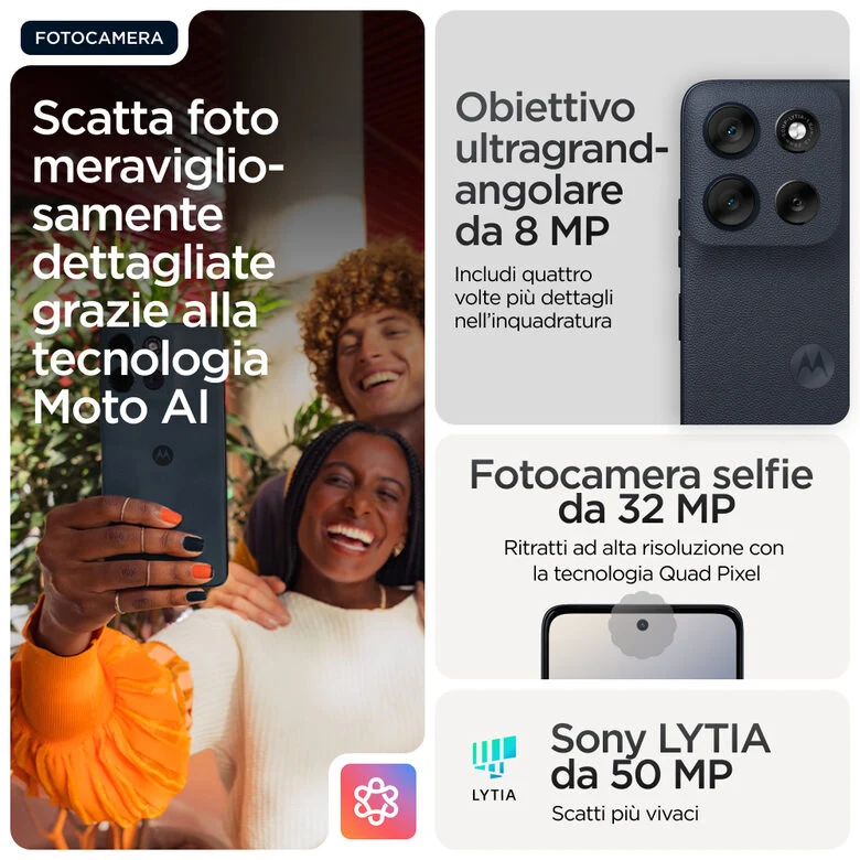 Motorola moto g56 5G 17,1 cm (6.72") Dual SIM ibrida Android 15 USB tipo-C 8 GB 256 GB 5200 mAh Nero