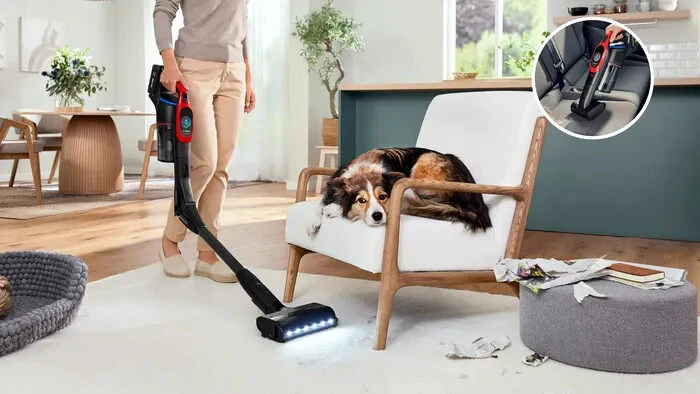 Bosch BCS1041PET Scopa elettrica, Unlimited 10 ProAnimal, Rosso