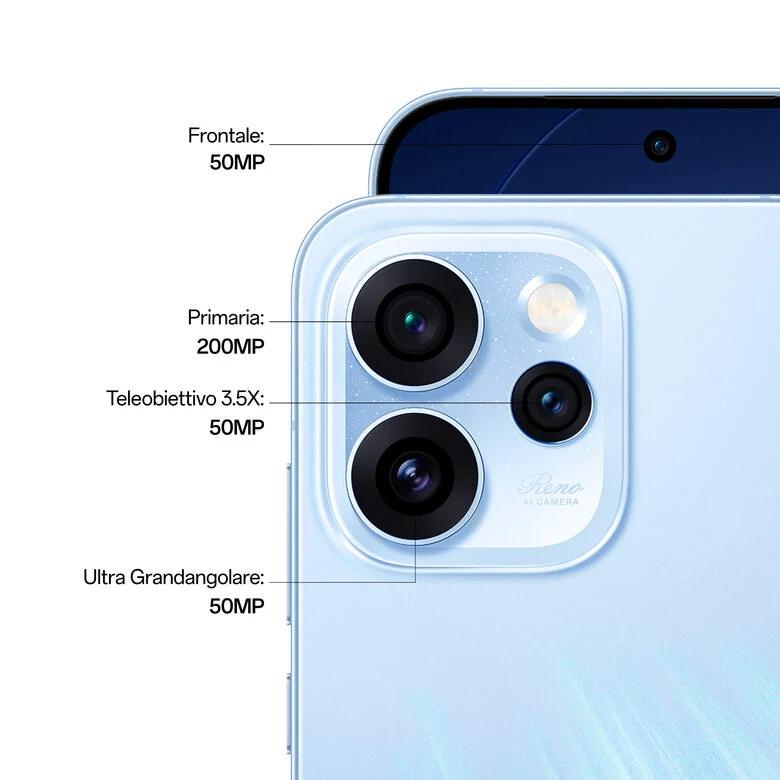 OPPO Reno15 Pro Smartphone 5G Aurora Blue Box