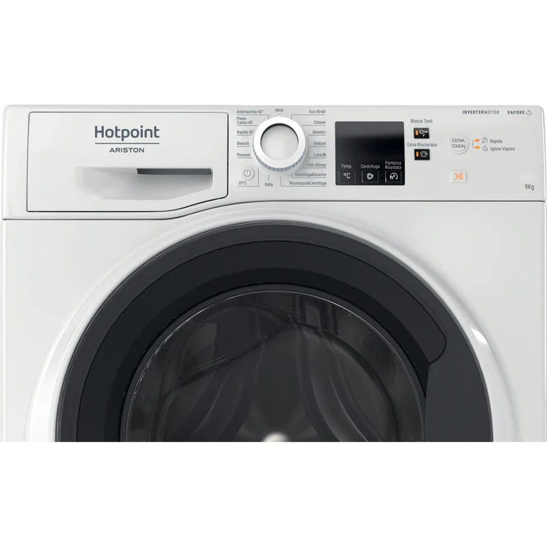 Hotpoint Ariston NF97WK IT Lavatrice A Libera Installazione 9 Kg, 1400 Giri, Anti Allergy, Igiene Vapore, Tecnologia Steam Hygiene, Classe A-10%, Bianco