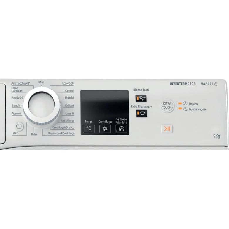 Hotpoint Ariston NF97WK IT Lavatrice A Libera Installazione 9 Kg, 1400 Giri, Anti Allergy, Igiene Vapore, Tecnologia Steam Hygiene, Classe A-10%, Bianco