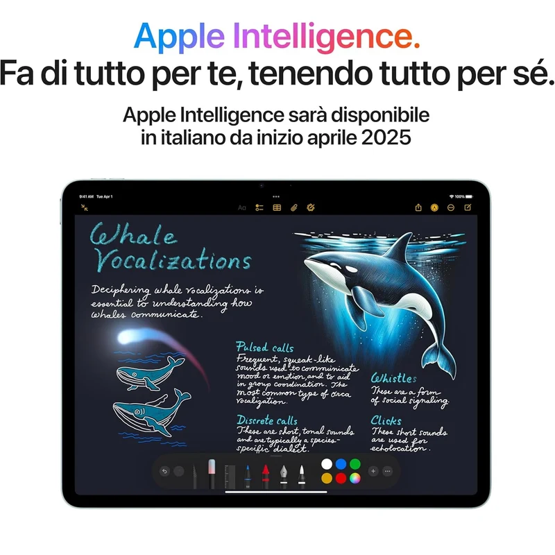 Apple iPad Air 2025 7Gen 11" 128 GB M3 Sideral Grey ITA MC9W4TY/A (Grigio siderale)