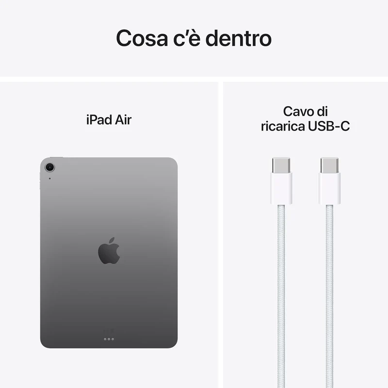 Apple iPad Air 2025 7Gen 11" 128 GB M3 Sideral Grey ITA MC9W4TY/A (Grigio siderale)