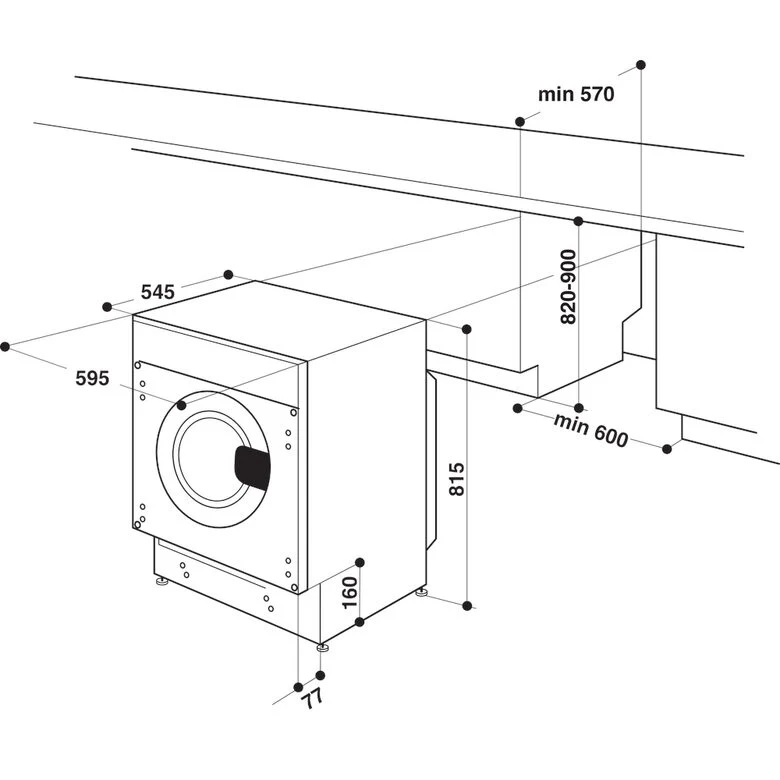 Whirlpool Lavatrice da incasso 7 Kg - BI WMWG 71483E EU N - FreshCare CLASSE D