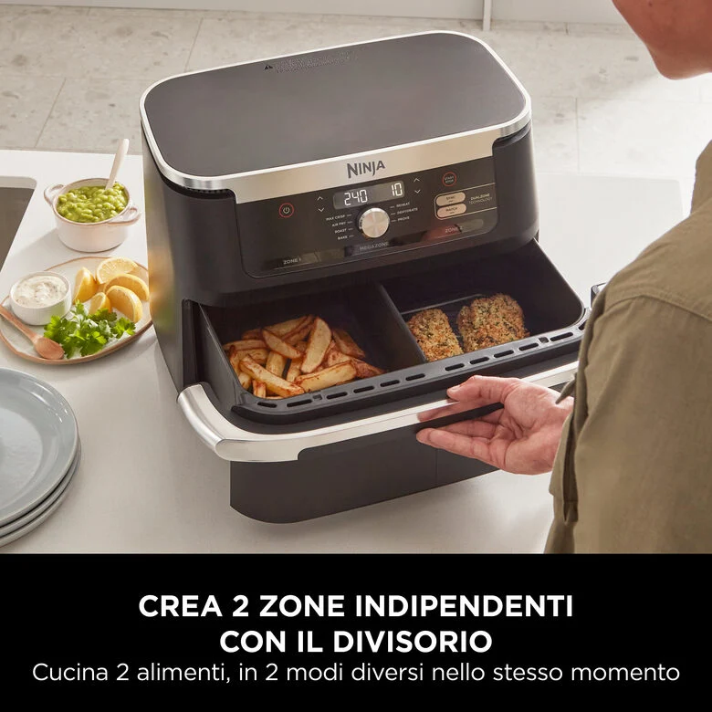 Ninja Friggitrice ad aria FlexDrawer da 10,4 L AF500EU