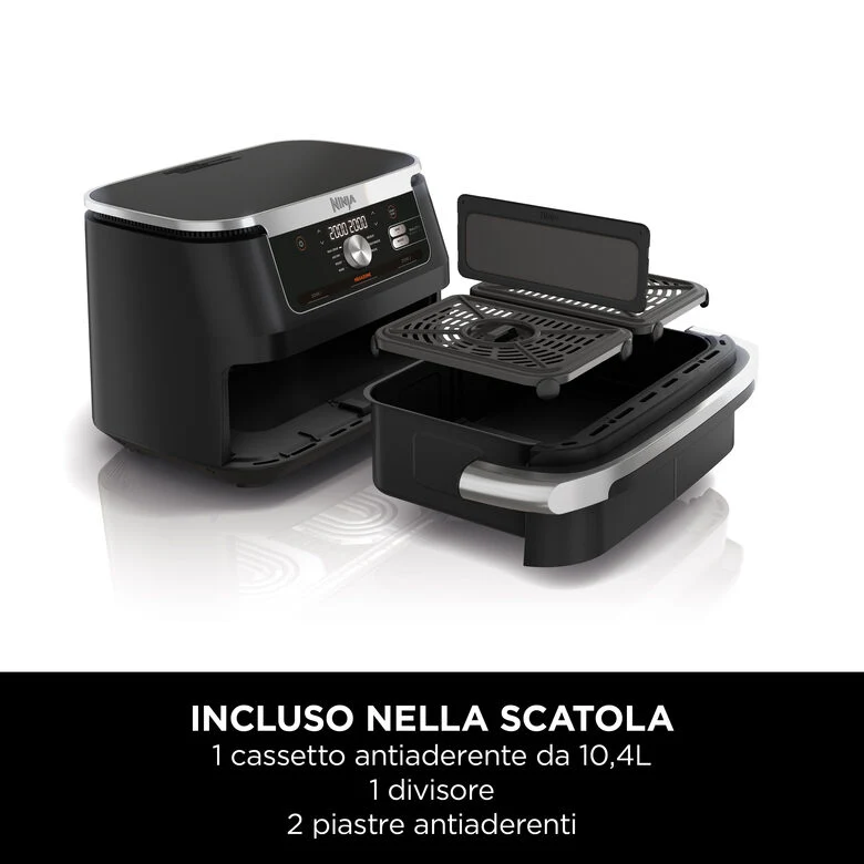 Ninja Friggitrice ad aria FlexDrawer da 10,4 L AF500EU