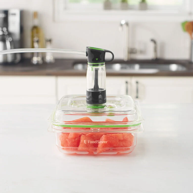 FoodSaver FFC003X recipiente per cibo Quadrato Scatola 0,7 L Verde, Trasparente 1 pz