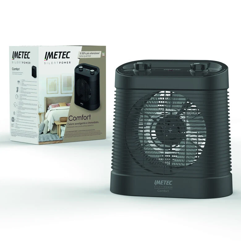 Imetec Silent Power Comfort Interno Nero 2100 W Riscaldatore ambiente elettrico con ventilatore