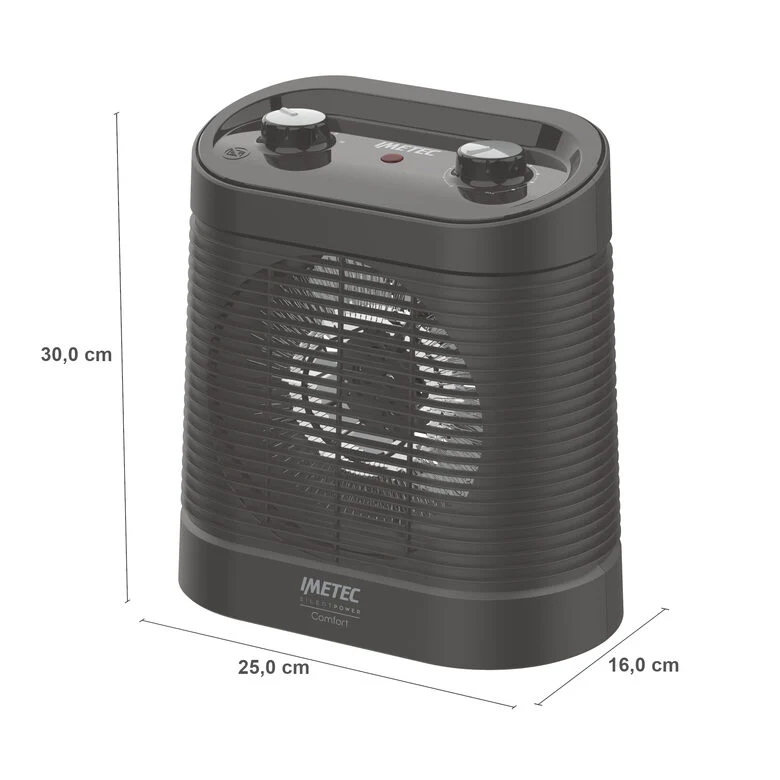 Imetec Silent Power Comfort Interno Nero 2100 W Riscaldatore ambiente elettrico con ventilatore