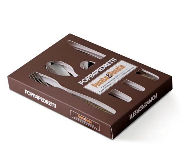 Foppapedretti 9901343096 set di posate 4 pz Noce